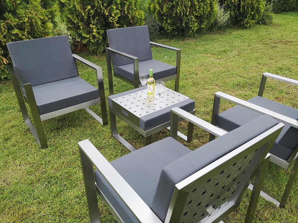 MRK-Mira Comodo rozsdamentes kerti bútor garnitúra